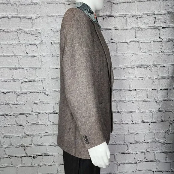 Givenchy Gentleman Vintage Wool Tweed Blazer, Men's 42R - Picture 4 of 14